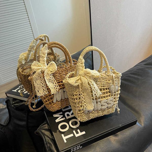 

this year's popular niche straw woven bags for women in spring and summer 2023 chain crossbody bags, portable vegetable baskets, crossb