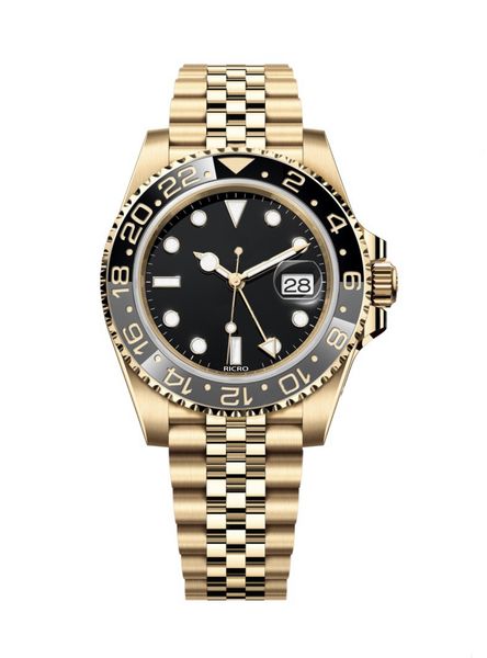 

men's watch, master, new color, ceramic bezel, stainless steel case, four-pin timing, folding buckle, Slivery;golden