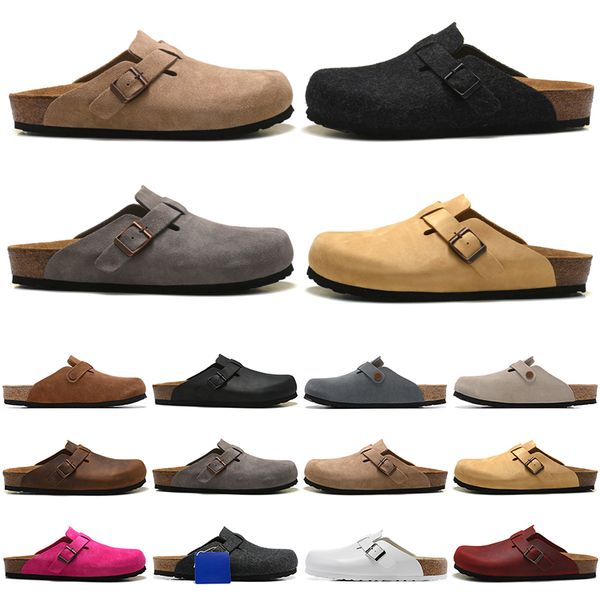 

designer sandals slipper women men slides boston clog flip flops platform sandals bathroom striped casual comfortable slide cork flat clogs, Black