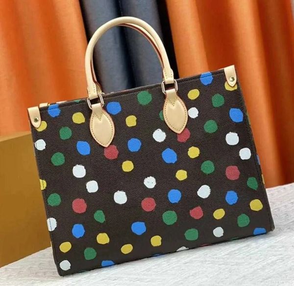 

genuine leather yayoi kusama classic handbags women leather crossbody shoulder bags cosmetic handbags messenger bags round one shoulder cros