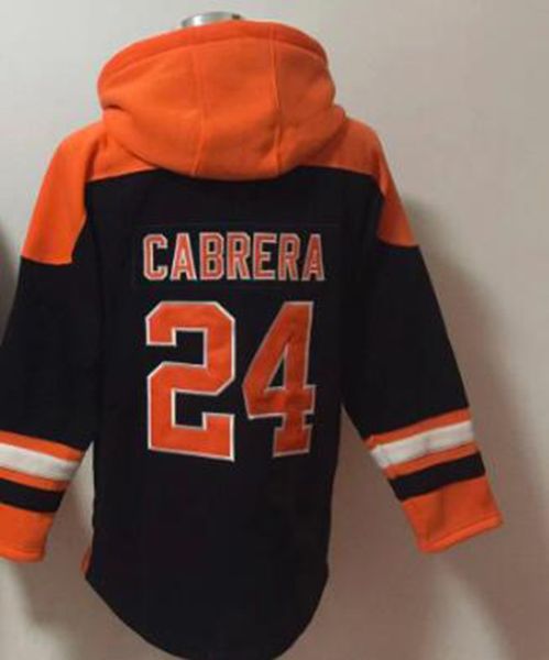 

detroit #24 miguel cabrera fans hoodie american baseball pullover, Black