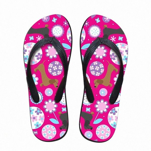 

slippers customized dachshund garden party brand designer casual womens home slippers flat slipper summer fashion flip flops for ladies sand, Black