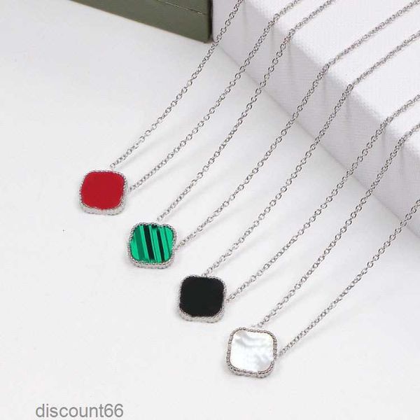 

luxury four-leaf clover pendant necklaces designer jewelry fashion gold silver mother-of-pearl green flower necklace various colors 2023 new