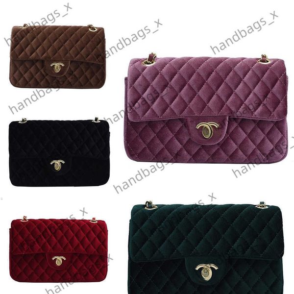 

rhombic chain bag c bag new style small fragrant velvet women's bag autumn and winter 2021 ocean cross body one shoulder bags small squ