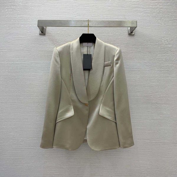 

23ss womens jacket women designer clothes european womens new slim shoulder pad with one button long-sleeved acetate lapel suit coat women c, White;black