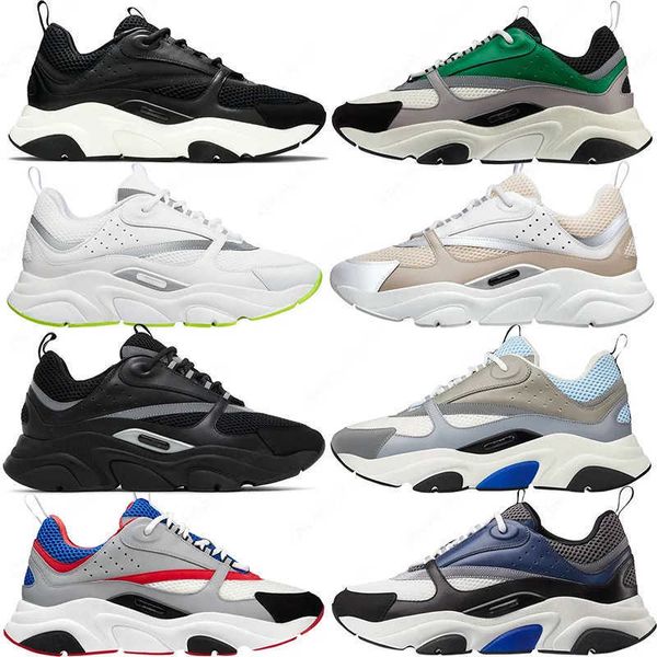 

2023 luxury b22s casual shoes reflective sneakers mens women trainers calfskin patchwork sneaker oblique technical shoe platform shoess size