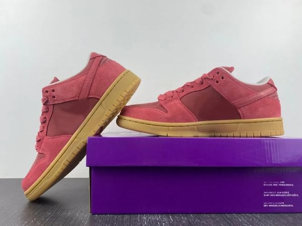 

sb dnks running shoes adobe phantom red gum dv5429-600 sports sneakers womens mens trainers dv5429-600 with original box