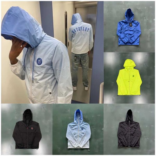 

sping autumn windbreaker jackets trapstar brand embroidery men women casual outdoor coat hooded waterproof zipper jackets yh, Black;brown