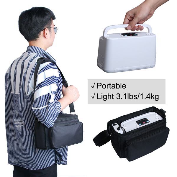 

dropshipping 3l/min mini portable oxygen concentrator generator with 2 battery for home travel and car use ventilator ac110-220v travel resp