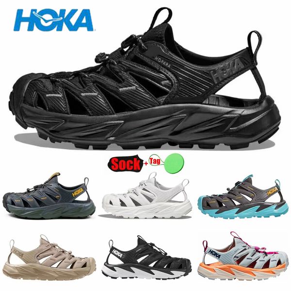 

hoka hopara sandals men women hoka one shock absorbing walking function triple black sand luxurys designer sports sandals beach shoes young