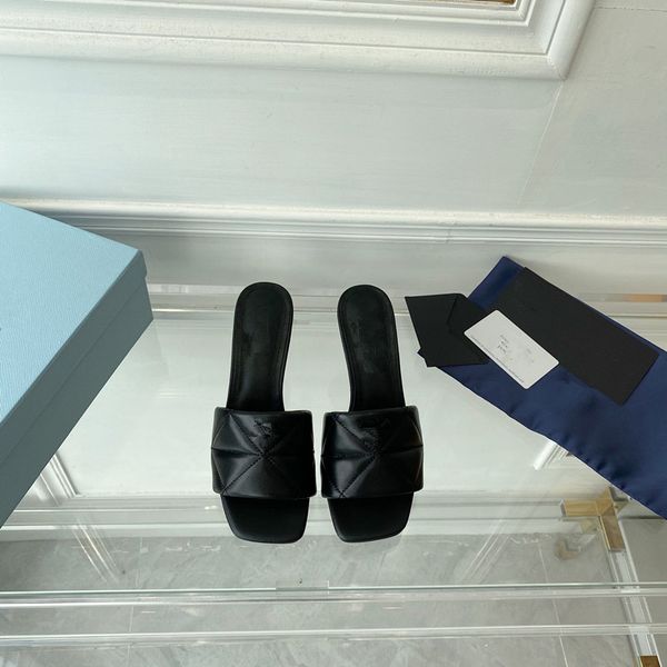 

women sandals slipper designer sliders platform slides sandal for woman summer shoe fashion sandles leather beach flip flips with box 0609, Black