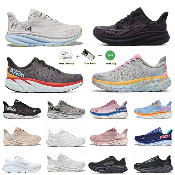 

hoka one one bondi 8 running shoes hokas clifton 8 9 black white training sneakers designer women men summer orange amber yellow goblin blue