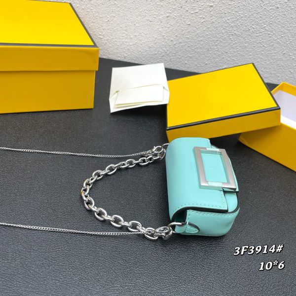

fashion designer baguette bag ladies mini handbag tiffany blue fashion chain handbags smooth cow leather luxury crossbody bag shoulder bag n