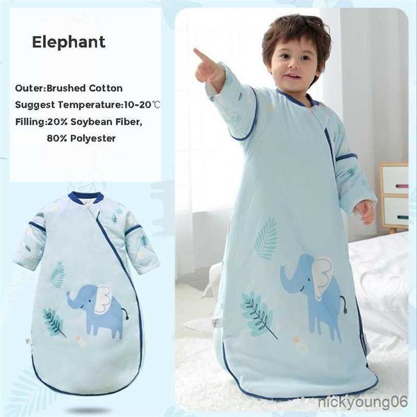 

sleeping bags 0-3 autumn winter cotton baby detachable sleeve anti-kicking quilt infant kids children bag r230614