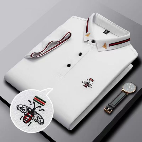 

designer men's luxury rajeff polo shirt t-shirt men's polo men's summer shirt embroidered high street polo shirt t-shirt m-4x, White;black