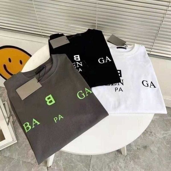 

summer mens t shirt cotton double b printed short sleeved shirt designer t shirt men women loose tee round neck oversized t-shirt, White;black