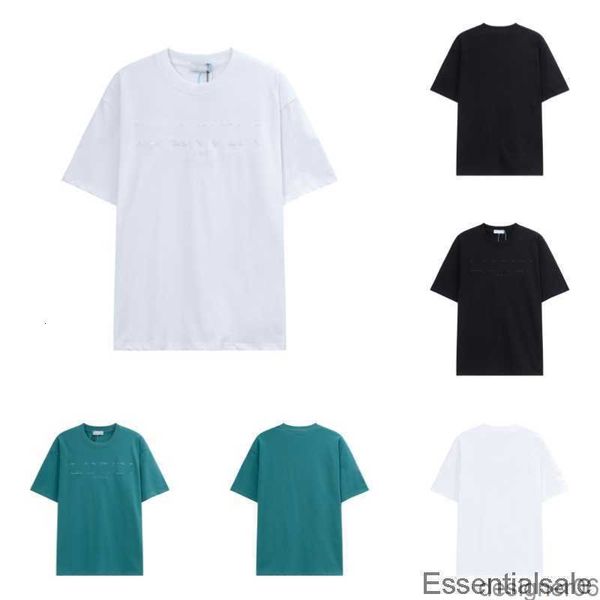 

2023 lanvins t-shirts mens women designers short sleeves fashion summer spring casual cotton tees italy style black white green mpaj, White;black