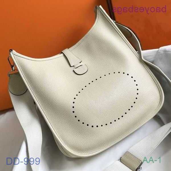 

designer bag cowhide h tote casual out real leather fashion bags hollow 2023 litchi pattern evelynbag genuine shoulder crossbody women'