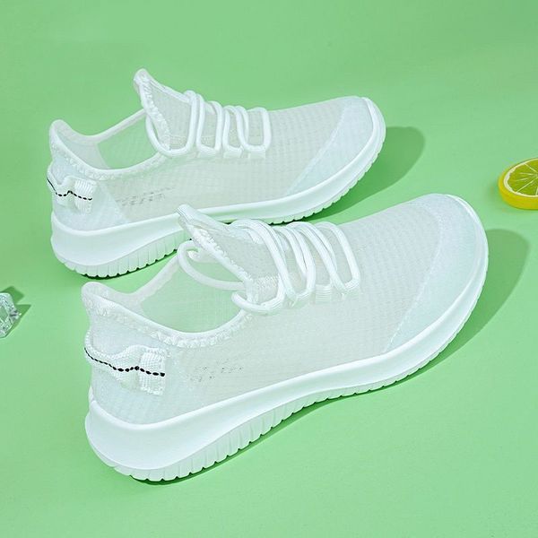 

casual shoes women summer mesh 2023 new breathable lightweight faced, Black