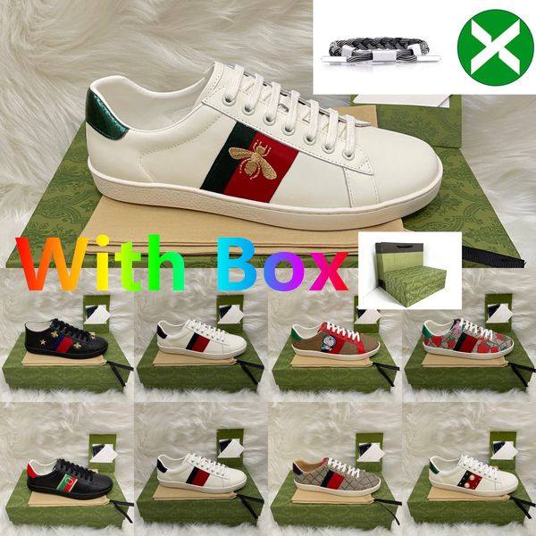 

with box men women casual shoes dress mens dress shoes sneaker snake leather sneakers stripes shoe mens sports trainers tiger eur 35-45, Black