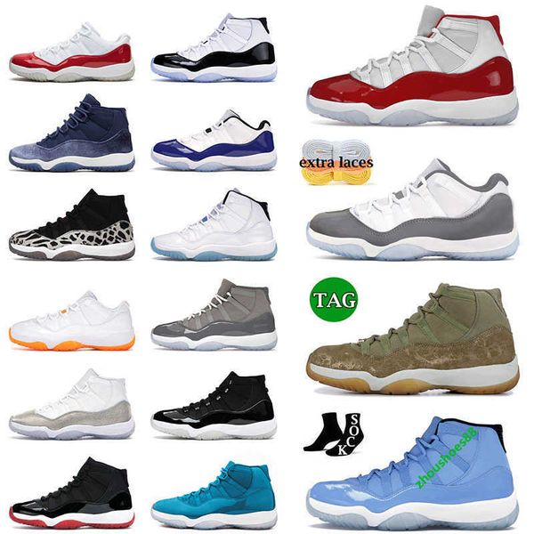 

authentic jumpman 11s xi basketball shoes cherry 11 cement grey pantone cool grey cap and gown university blue mens women sneakers trainers