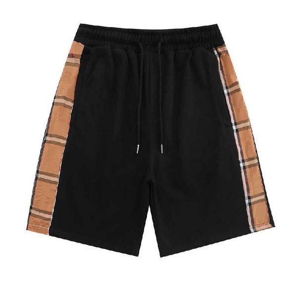 

designer mens shorts beach pants european and american brand trend classic checkered loose large summer fashion womens same style black whit, White;black