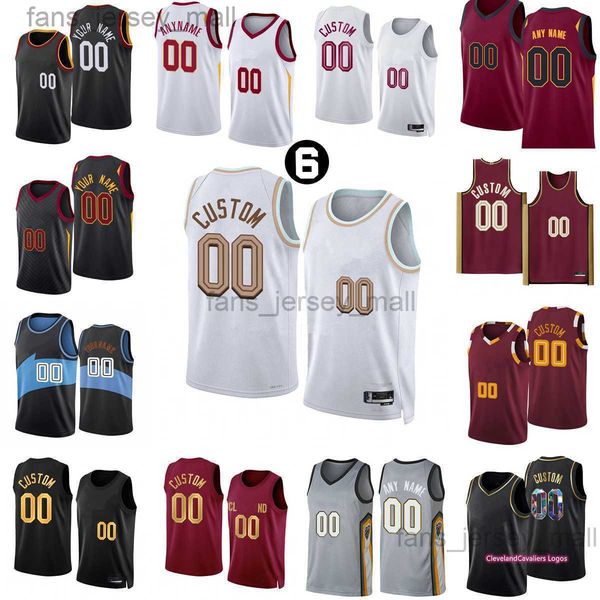 

custom 2023 new season printed basketball jerseys kevin donovan love mitchel jarrett caris allen levert cedi osman evan mobley darius garlan, Black;red