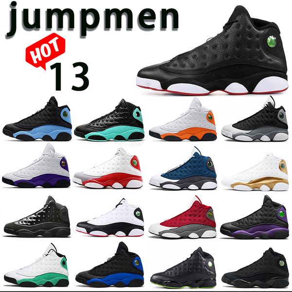 

basketball shoes mens sneakers jumpman 13 j13 black cats panda cool grey 13 playof french university blue red flint bred cap and grown chica