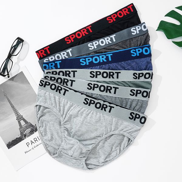 

3pcs/lot 6 colors cotton men briefs breathable mens underwear letter belt briefs underwear male briefs, Black;white