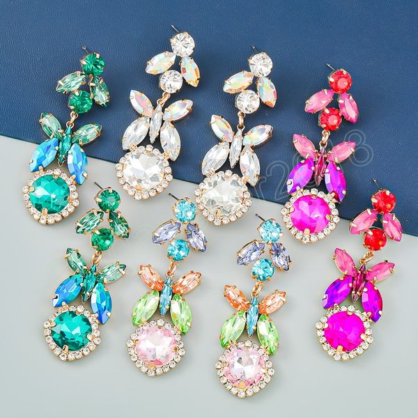 

fashion metal rhinestone butterfly earrings women exaggerated dangle earrings banquet jewelry accessories, Silver