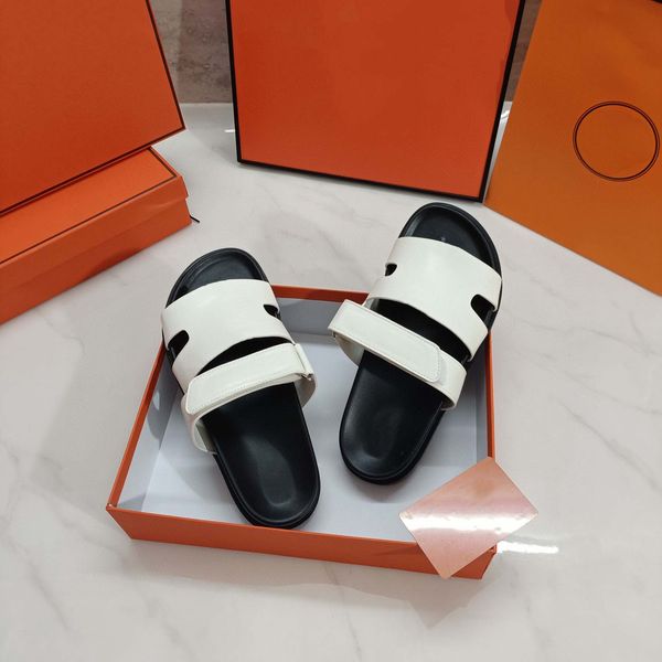 

designer slides women man slippers luxury sandals brand sandals real leather flip flop flats slide casual shoes sneakers boots by brand s345, Black