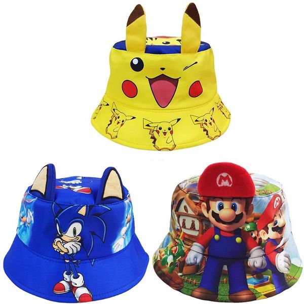 

boy girl fisherman hat summer cartoon kuro mi cap baby visor fisherman hat accessories, Yellow