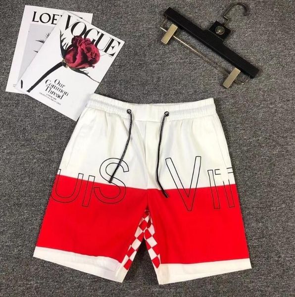 

designer men shorts sunflower shorts scarecrow red plaid male shorts side stripe shorts loose gradient mens beach pants gym pants knee lengh, White;black
