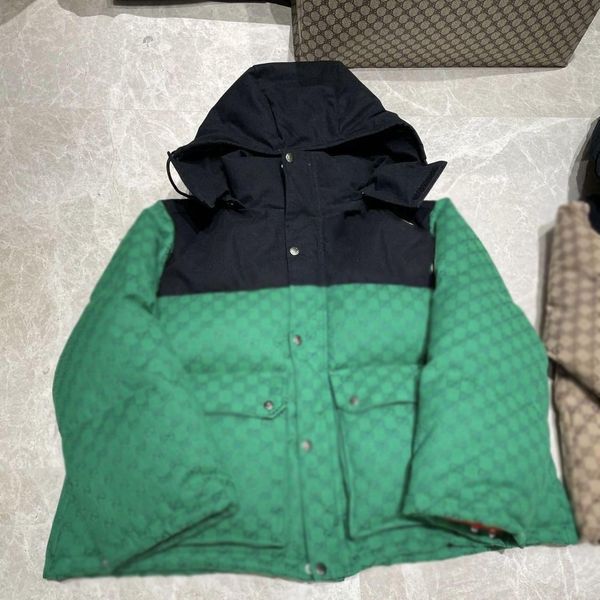 

down jackets winter overcoat r parker ladies letter flower jacket luxury streetwear men customized coat, Black;brown