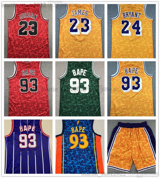 

93 basketball jerseys 23 michael lebron bryant james shorts pants, Black;red