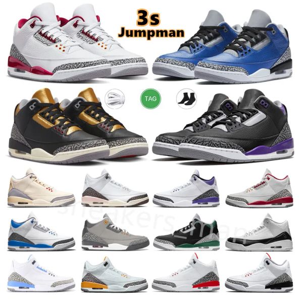 

jumpman 3s women men 3 basketball shoes muslin oreo white cement fear black cat slim shady cardinal racer true blue varsity royal sneakers t