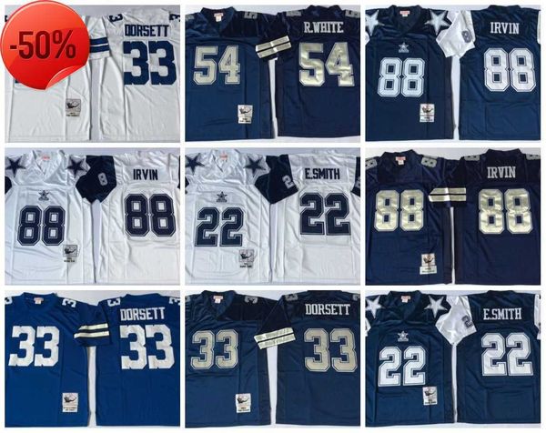 

ncaa 75th vintage football 54 randy white jerseys 22 emmitt smith 33 tony dorsett 88 michael irvin stitched, Black;red