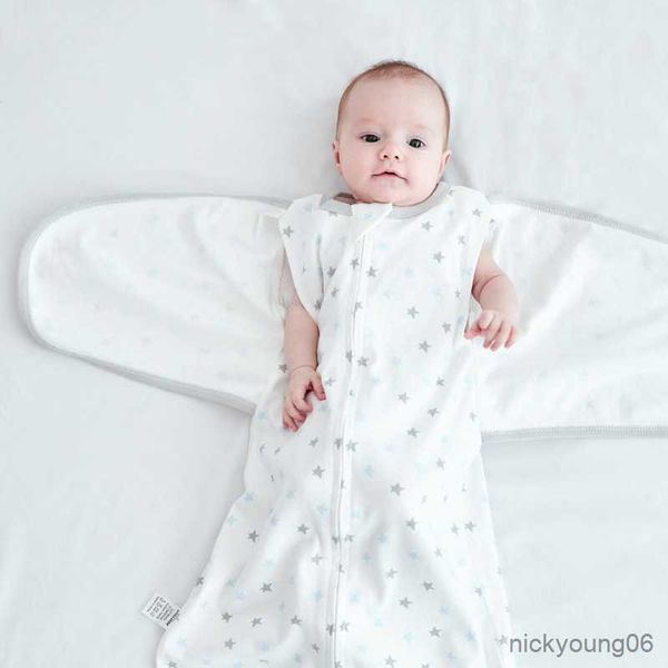 

sleeping bags baby bag newborn cotton swaddle towel blankets zipper toddler hug quilt wrap sleep bedding r230614
