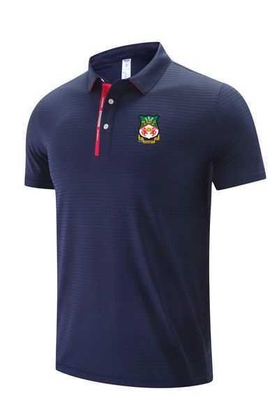 

23 wrexham football club polo soccer fans shirts for men and women in summer breathable dry ice mesh fabric sports t-shirt wrexham tracksuit, White;black