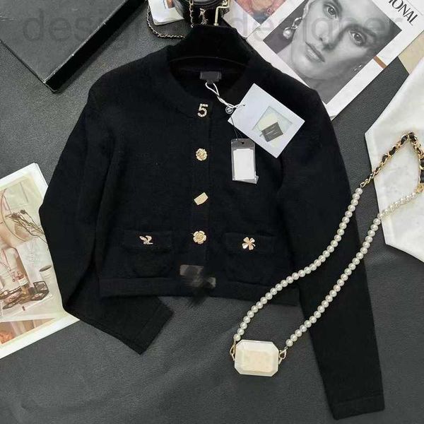 

women's sweaters designer 918 l 2022 milan runway autumn sweater long sleeve crew neck cardigan black white red pink womens duiban uvq2, White;black