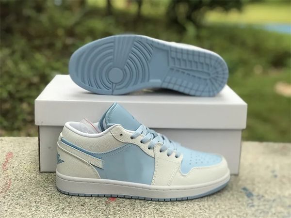 

designer men women basketball shoes jumpman 1s low ice blue beige sports shoes outdoor sneakers with original box and fast ship