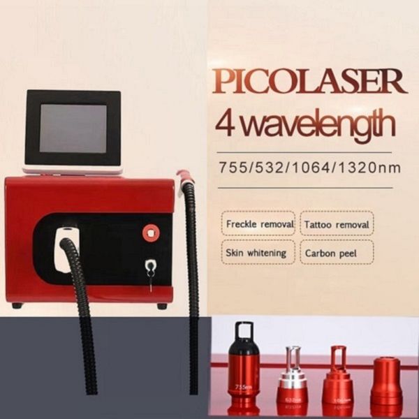 

four lens portable picosecond laser tattoo removal machine nd yag 755nm pico lazer skin rejuvenation pigment removal for beauty salon spa us, Black