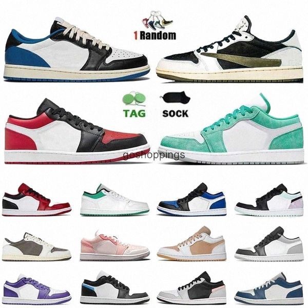 

original scotts 1 jumpman low basketball shoes j fragment reverse mocha bred toe new emerald men women cactus jack 1s og designer unc black