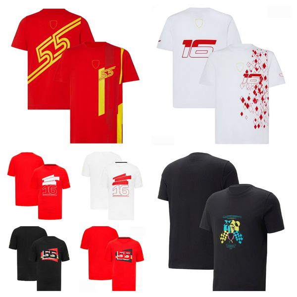 

f1 team 2023 driver t-shirt summer plus size red t-shirt men's short-sleeved leisure sports racing suit can be customized.