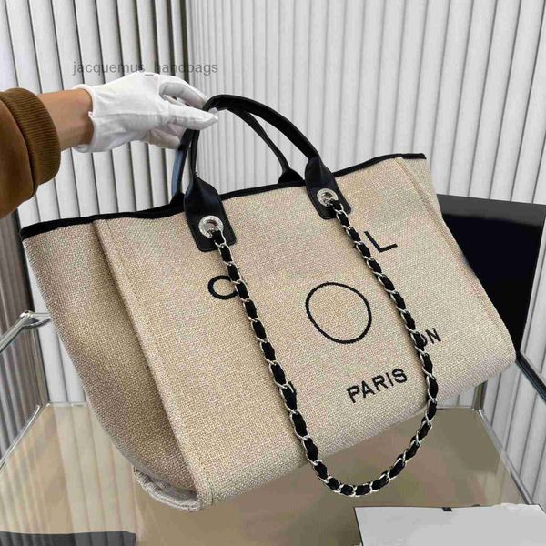 

ch an el canvas beach bags women designer bags the tote chain luxurys handbags shoulder bags strap messengers purses shopping bags 230420