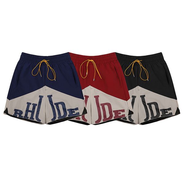 

designer mens shorts summer limited rhudes swim short sports training beach pants knee length hip hop high street womens elastic waist worko