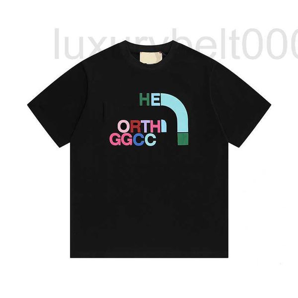 

women's t-shirt designer co branded series colored large letter pure cotton short sleeved white t-shirt for men and women invh