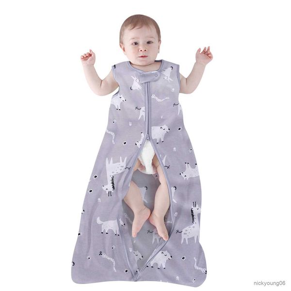 

sleeping bags newborn zipper wrap baby short sleeve cotton bag blanket bedding breathable pajamas quilt r230614
