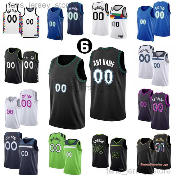

custom printed 2022-23 new basketball jerseys gobert towns conley prince edwards alexander-walke mcdaniels reid nowell garza knight mclaughl, Black;red
