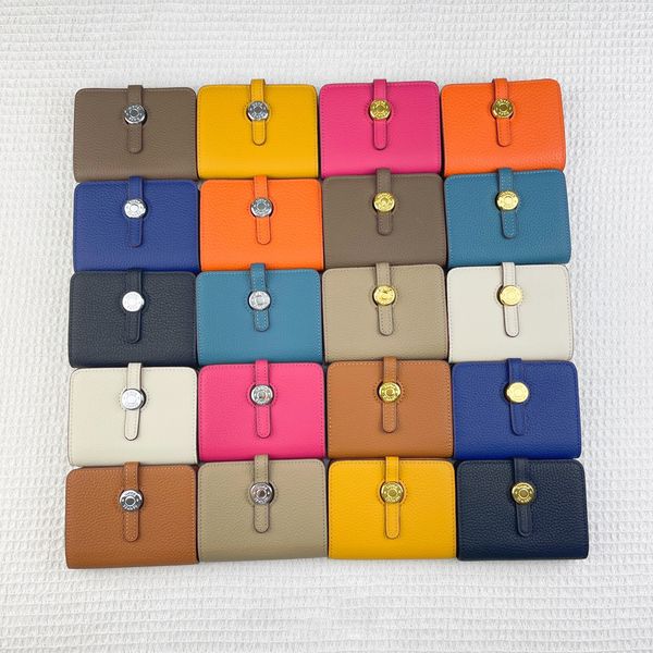 

new 5a quality women's card holder fashion fold cowhide leather men women luxury business wallets short coin purse 0510, Brown;gray
